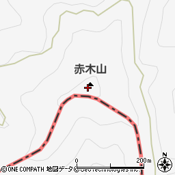 赤木山周辺の地図