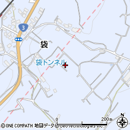 熊本県水俣市袋周辺の地図