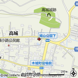 木城町役場　高城児童館周辺の地図