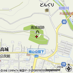 城山公園周辺の地図