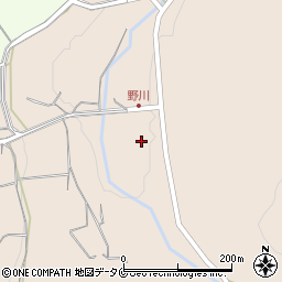 熊本県水俣市長崎野川周辺の地図