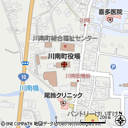 宮崎県川南町（児湯郡）周辺の地図
