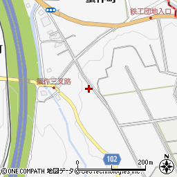 熊本県人吉市蟹作町150周辺の地図