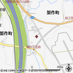 熊本県人吉市蟹作町156-37周辺の地図