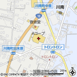 明屋書店川南店周辺の地図