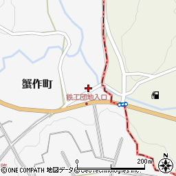 熊本県人吉市蟹作町1077周辺の地図