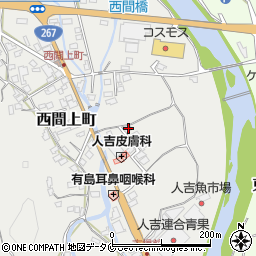 熊本県人吉市西間上町2434-1周辺の地図
