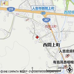 熊本県人吉市西間上町1721周辺の地図