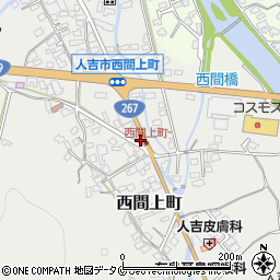 人吉西間簡易郵便局周辺の地図
