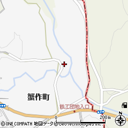 熊本県人吉市蟹作町1205-3周辺の地図