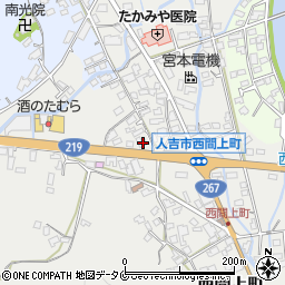 熊本県人吉市西間上町832周辺の地図