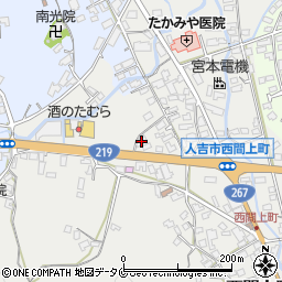 熊本県人吉市西間上町836-2周辺の地図