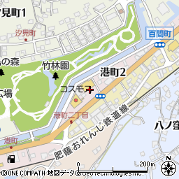 熊本県水俣市港町周辺の地図