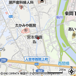熊本県人吉市西間上町2557-1周辺の地図