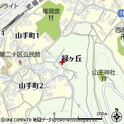 熊本県水俣市緑ヶ丘周辺の地図