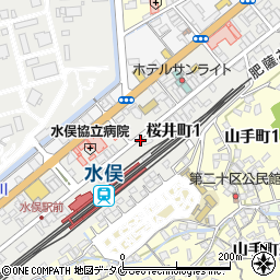 熊本県水俣市桜井町周辺の地図