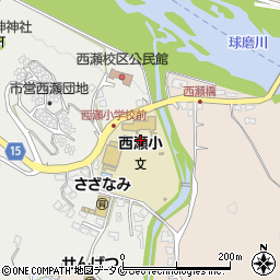 人吉市立西瀬小学校周辺の地図