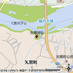 矢黒神社周辺の地図