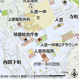 人吉市　総合福祉センター周辺の地図
