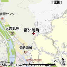 熊本県人吉市富ケ尾町周辺の地図