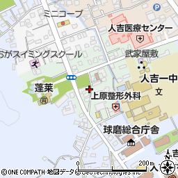 〒868-0057 熊本県人吉市土手町の地図