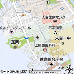 人吉新町郵便局周辺の地図