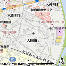 熊本県水俣市大園町周辺の地図