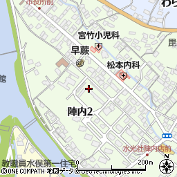 熊本県水俣市陣内周辺の地図
