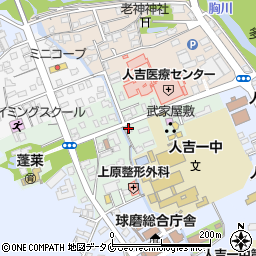 熊本県人吉市土手町33周辺の地図