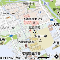熊本県人吉市土手町34周辺の地図