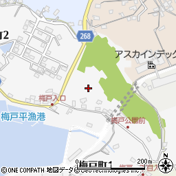 熊本県水俣市梅戸町周辺の地図