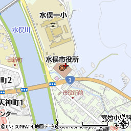 水俣市役所　蘇峰記念館周辺の地図