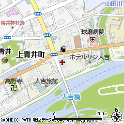 熊本銀行人吉支店周辺の地図