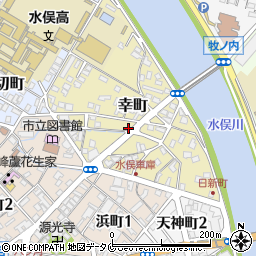 熊本県水俣市幸町周辺の地図