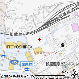 熊本県人吉市下青井町周辺の地図