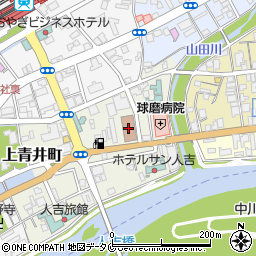 人吉郵便局周辺の地図