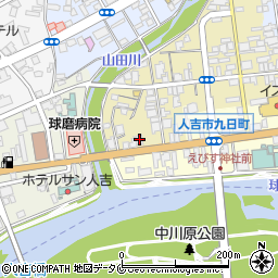南日本銀行人吉支店周辺の地図
