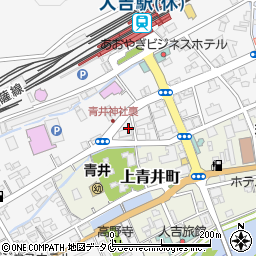 熊本県人吉市中青井町周辺の地図