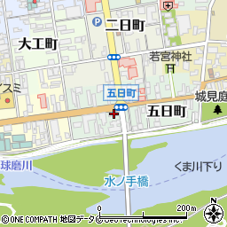 熊本中央信用金庫人吉支店周辺の地図