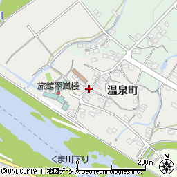 熊本県人吉市温泉町周辺の地図