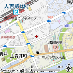 ピザハット　人吉店周辺の地図