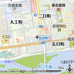 株式会社お菓子の香梅　人吉店周辺の地図