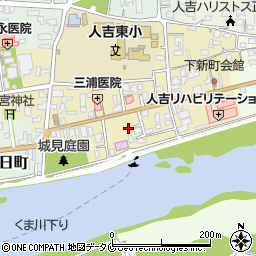 熊本県人吉市下新町332-36周辺の地図