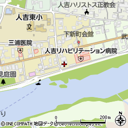熊本県人吉市下新町343周辺の地図
