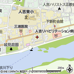 熊本県人吉市下新町332-22周辺の地図