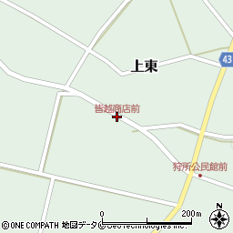 皆越商店前周辺の地図