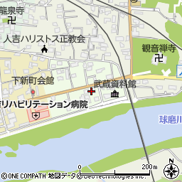 熊本県人吉市上新町390周辺の地図