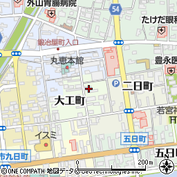 熊本県人吉市大工町周辺の地図