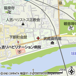 熊本県人吉市上新町386周辺の地図