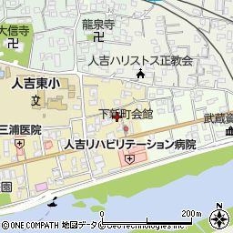 熊本県人吉市下新町349周辺の地図